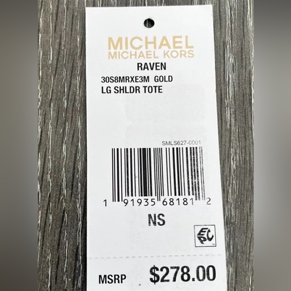 Michael Kors Raven Large Raven Gold Leather Shoulder Bag - Picture 14 of 14